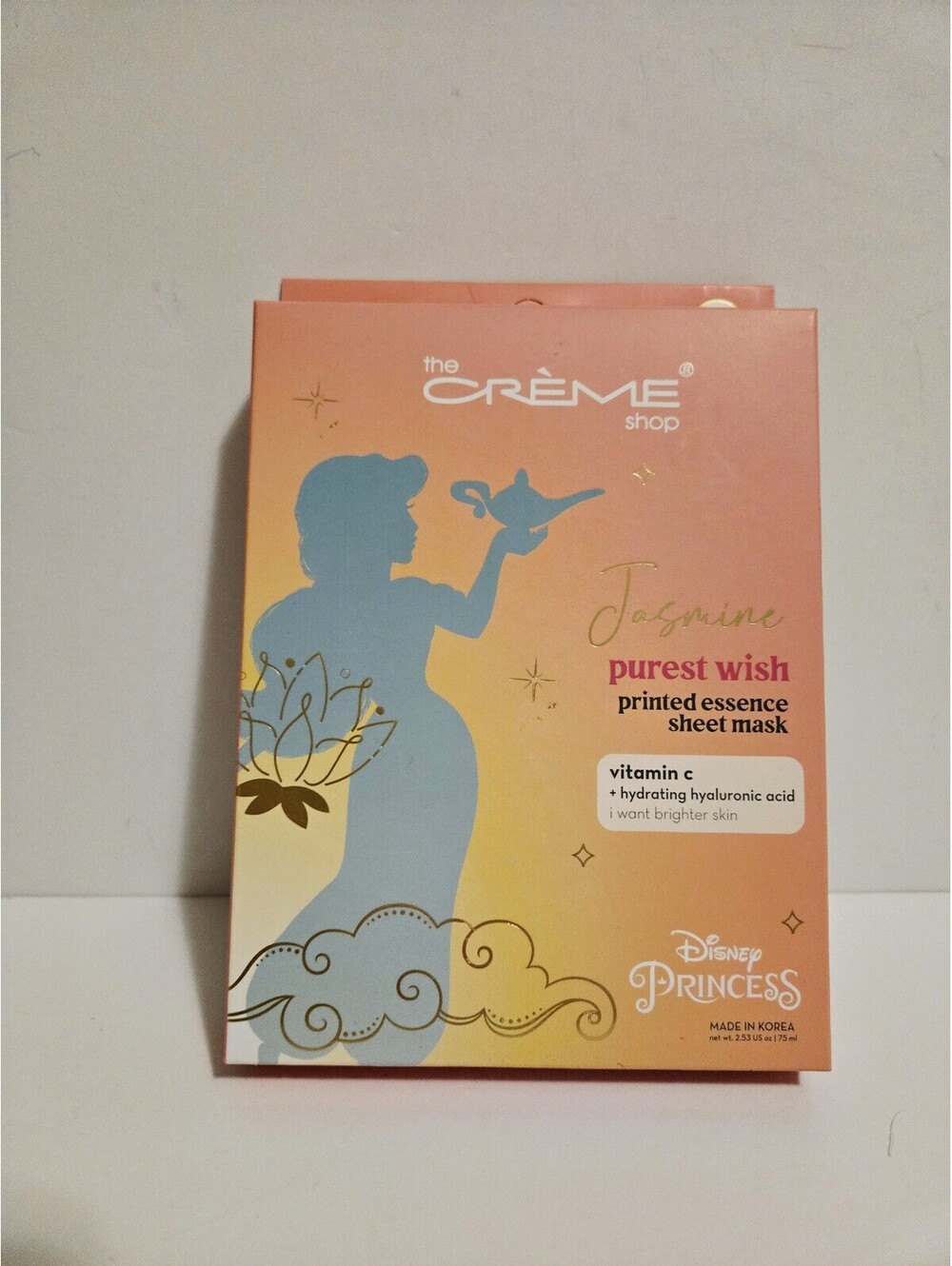 Disney Princess Jasmine Face Mask Vitamin C Set 3 NIB